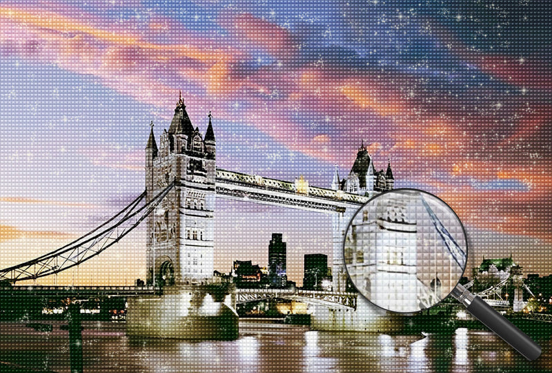 Le Tower Bridge de Nuit Broderie Diamant