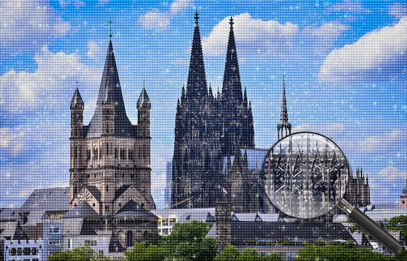 Cathédrale de Cologne Broderie Diamant