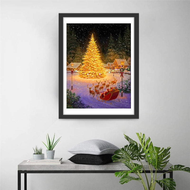 Sapin de Noël Lumineux Broderie Diamant