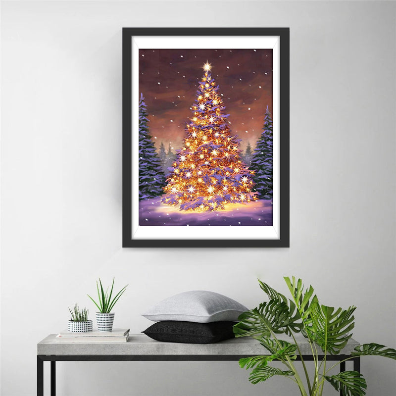 Sapin de Noël dans la Forêt Broderie Diamant