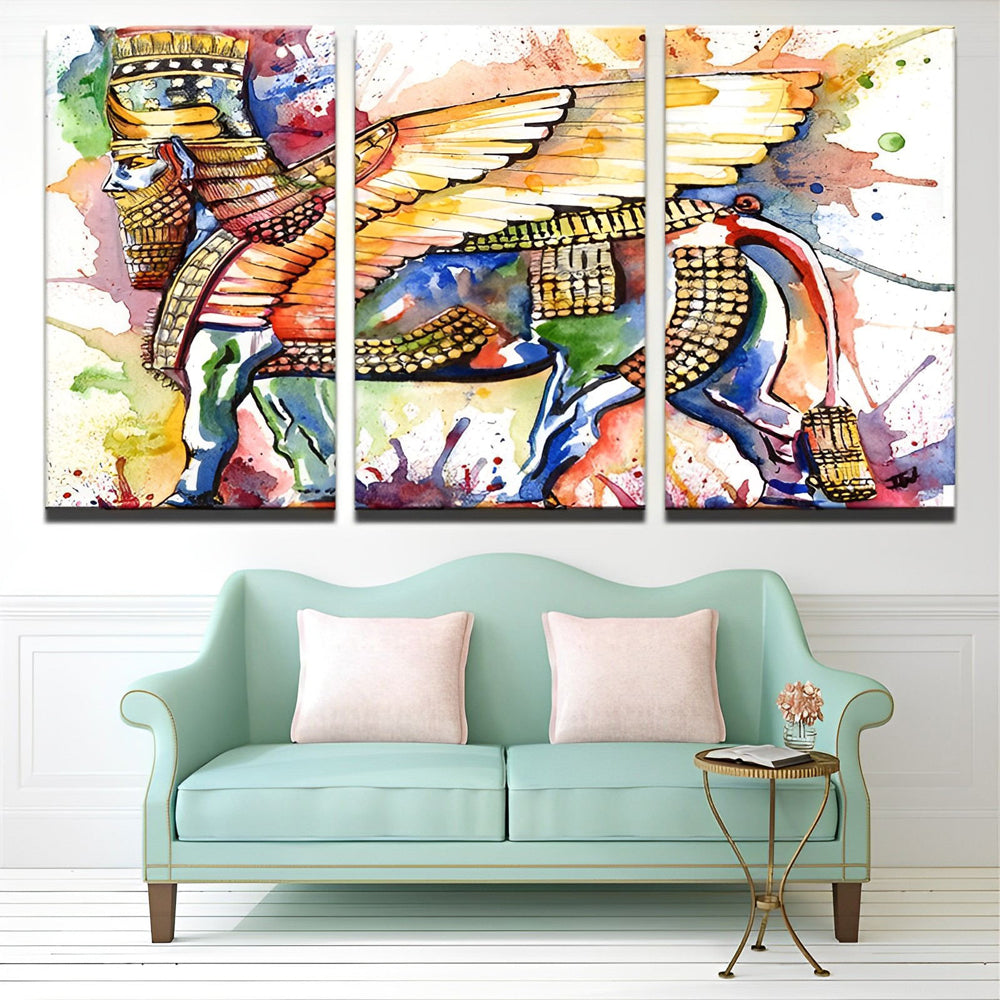 Un Lion Ailé 3 Partie Broderie Diamant