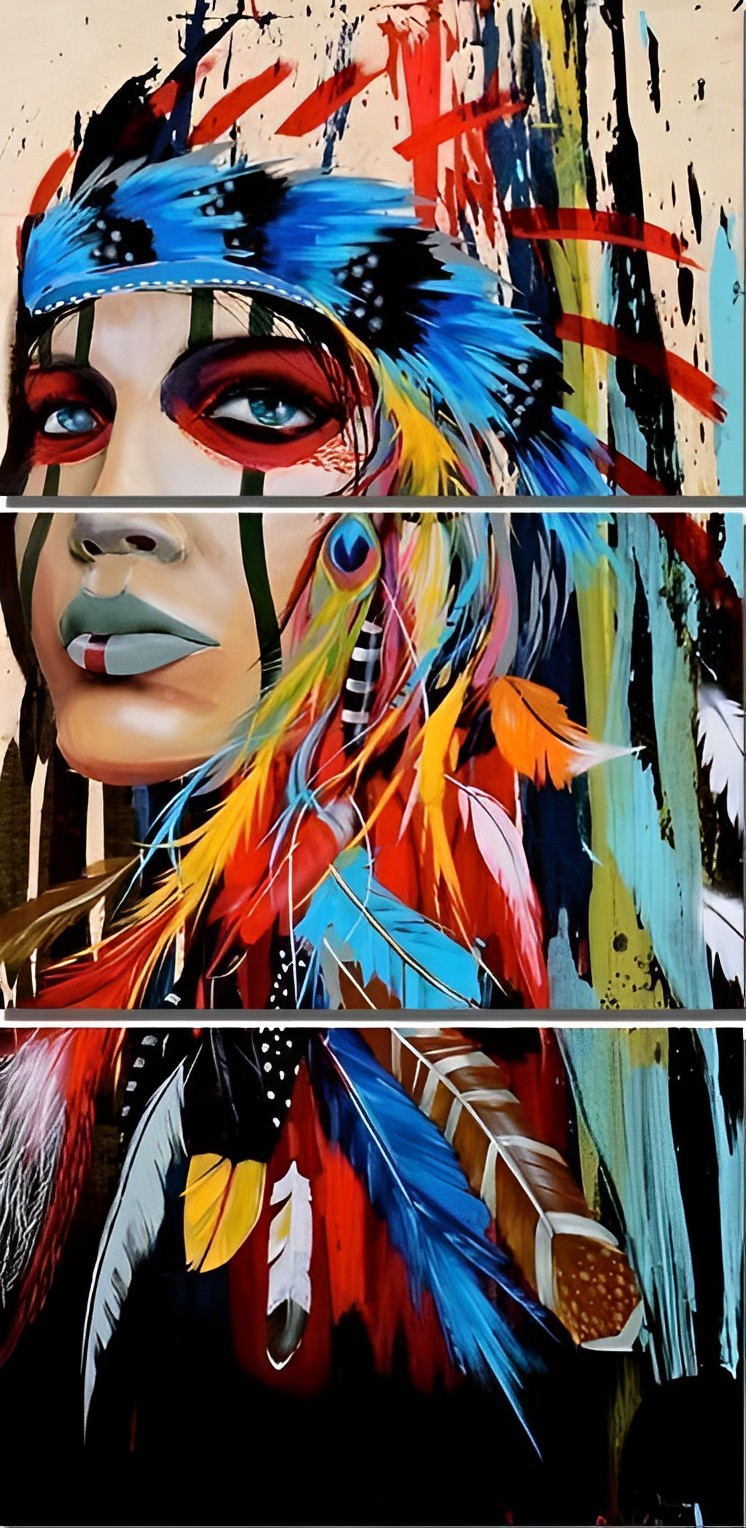 Cheffesse de Tribu 3 Partie Broderie Diamant