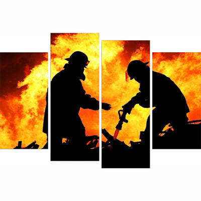 Pompiers d'Extinction d'Incendie 4 Partie Broderie Diamant