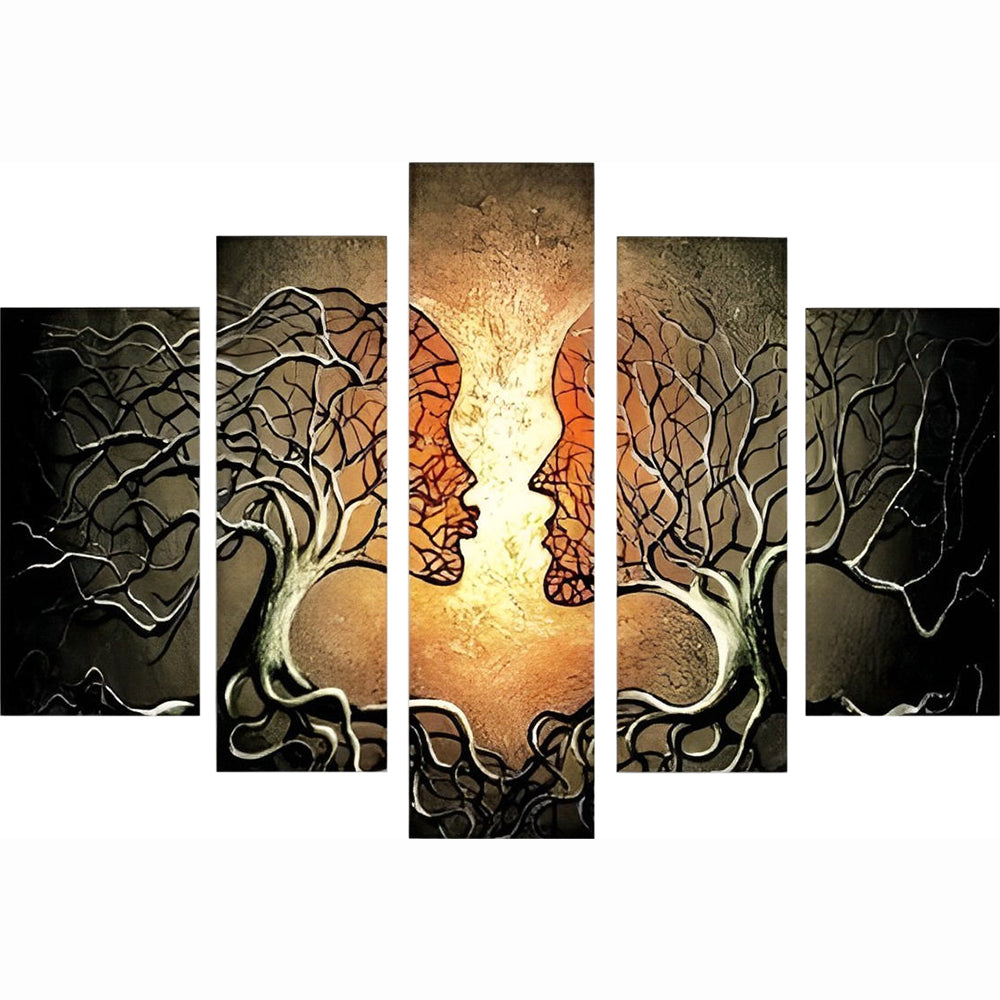 Couple d'Arbre 5 Parties Broderie Diamant