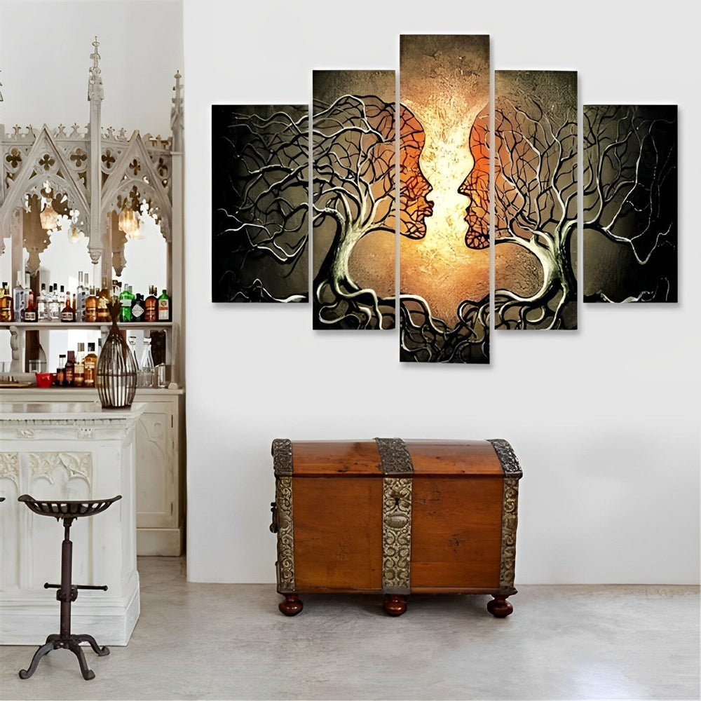 Couple d'Arbre 5 Parties Broderie Diamant