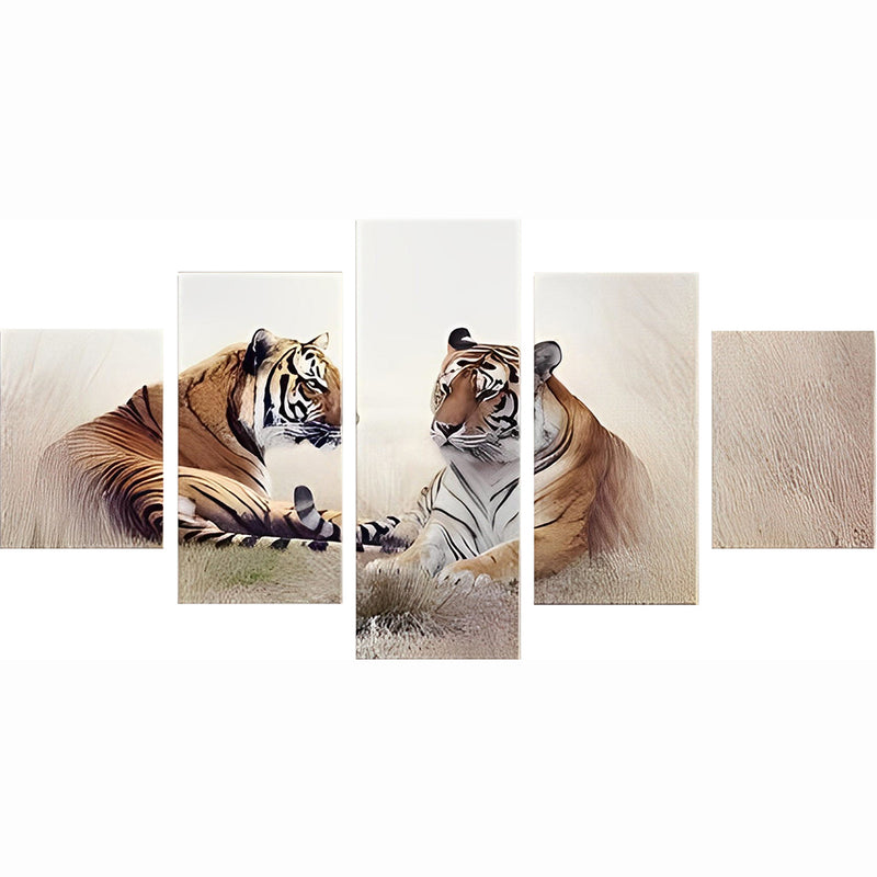 Deux Tigres du Bengale 5 Partie Broderie Diamant