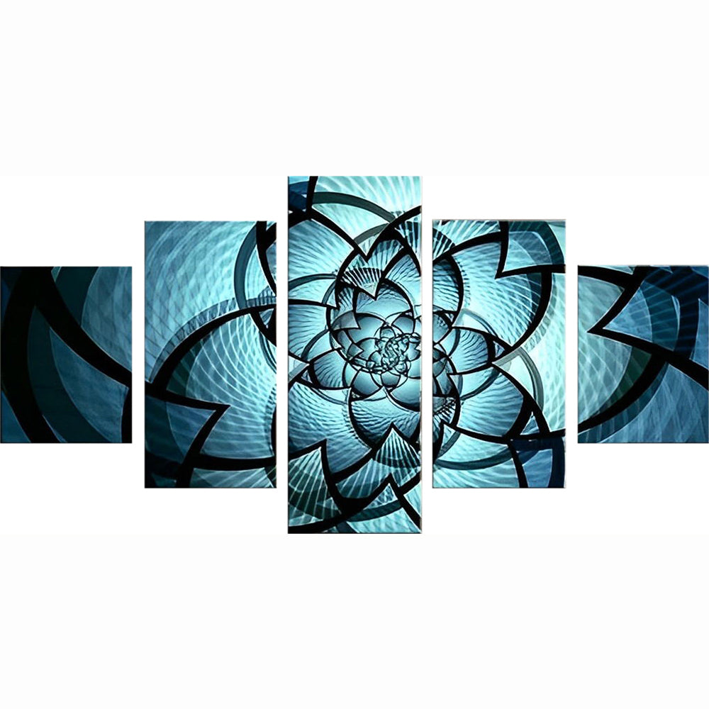 Fleurs Bleues 5 Partie Broderie Diamant