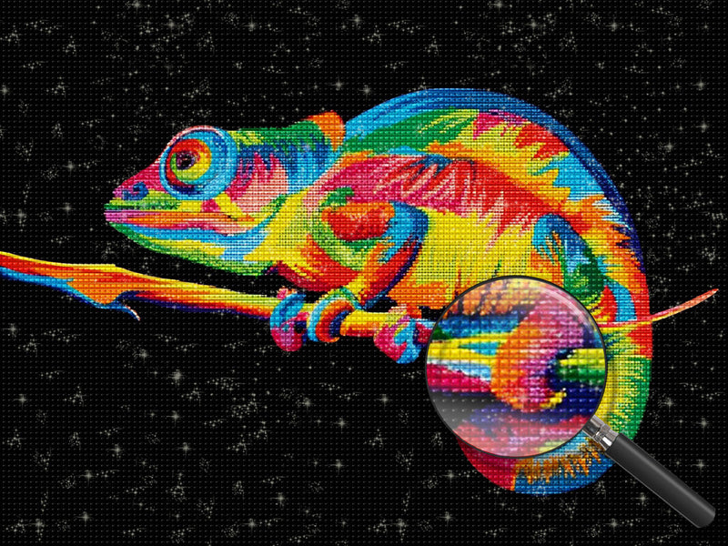 Caméléon Coloré Animal Broderie Diamant