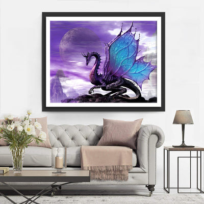 Beau Dragon Violet Broderie Diamant