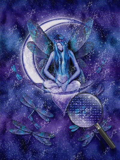 L'elfe Violet de la Lune Broderie Diamant