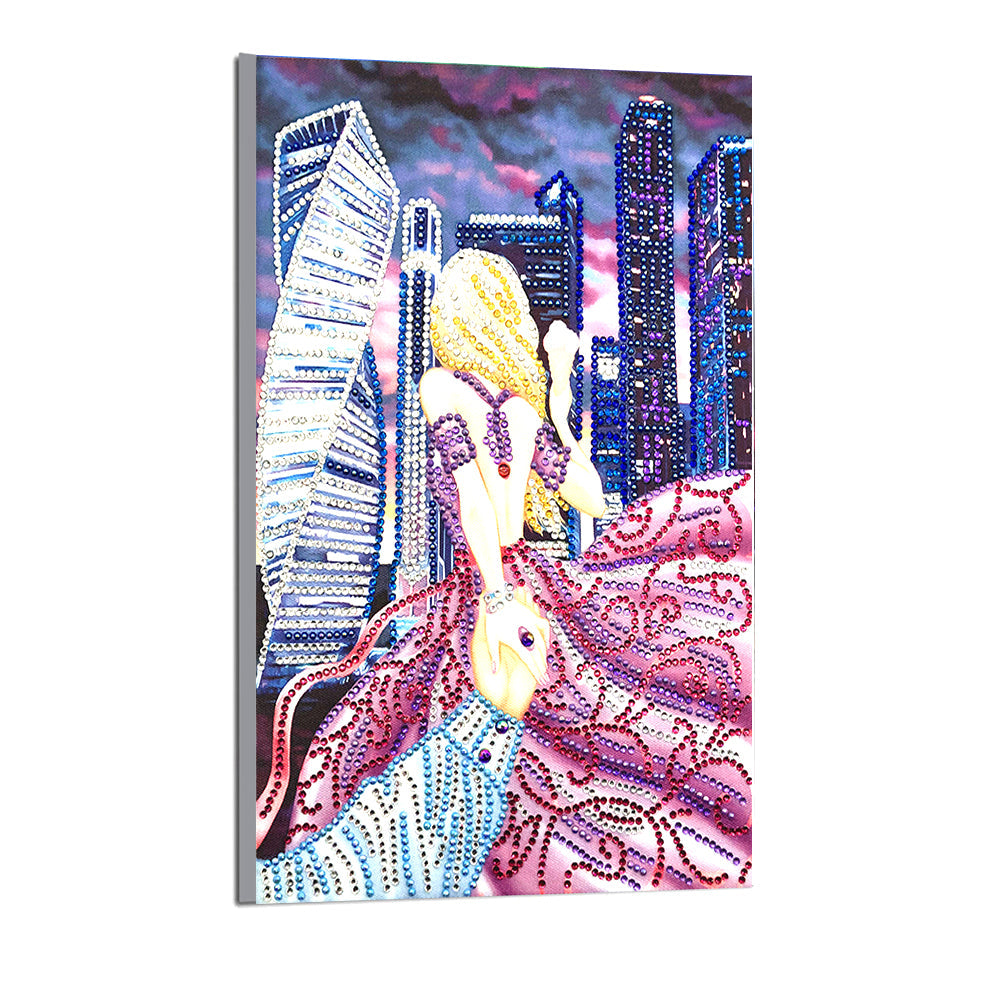 Couple dans la Métropole Forme Spéciale Broderie Diamant