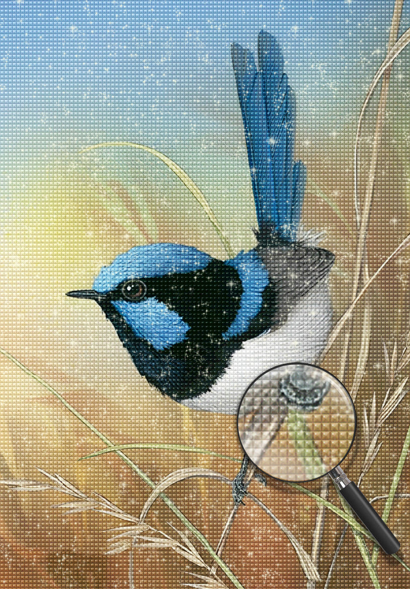 Oiseau sur le Fétu Broderie Diamant