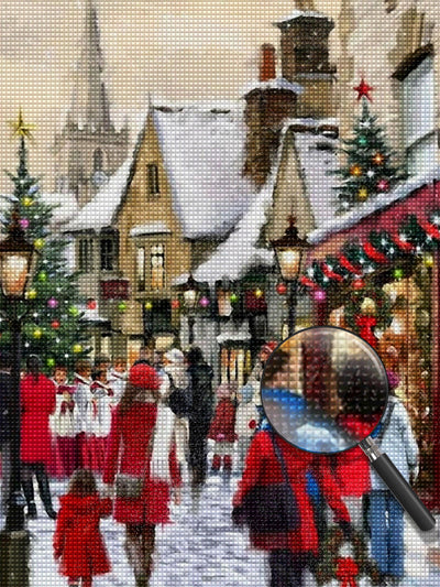 La Rue de Noël Broderie Diamant