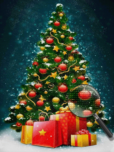 Sapin de Noël et Cadeaux de Noël Broderie Diamant