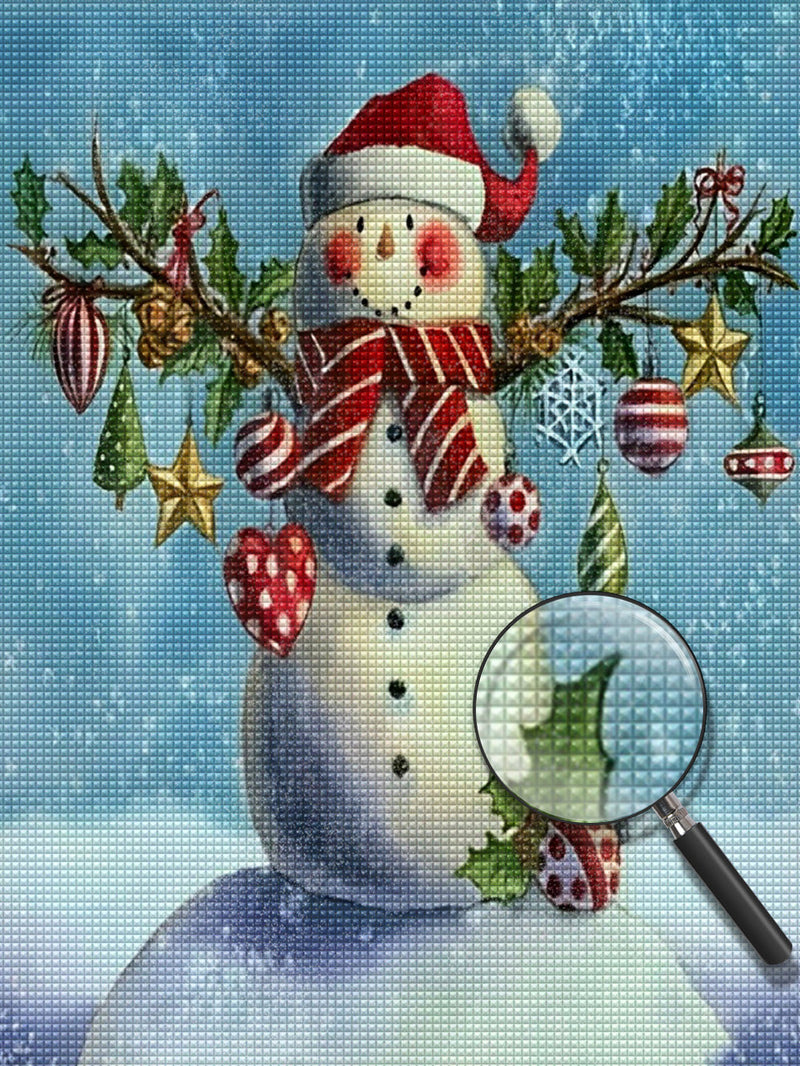 Beau Bonhomme de Neige Broderie Diamant