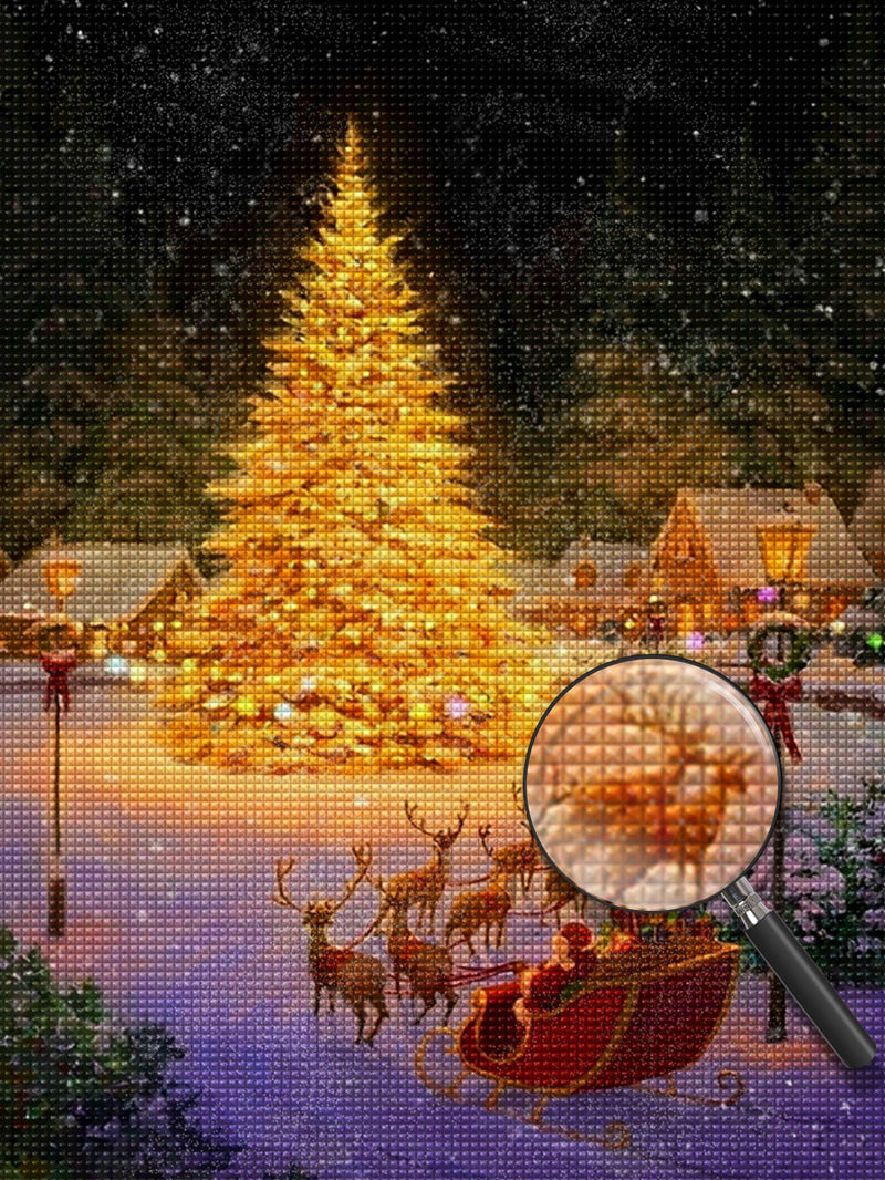 Sapin de Noël Lumineux Broderie Diamant