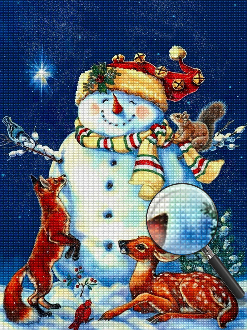 Bonhomme de Neige Enrobé Broderie Diamant