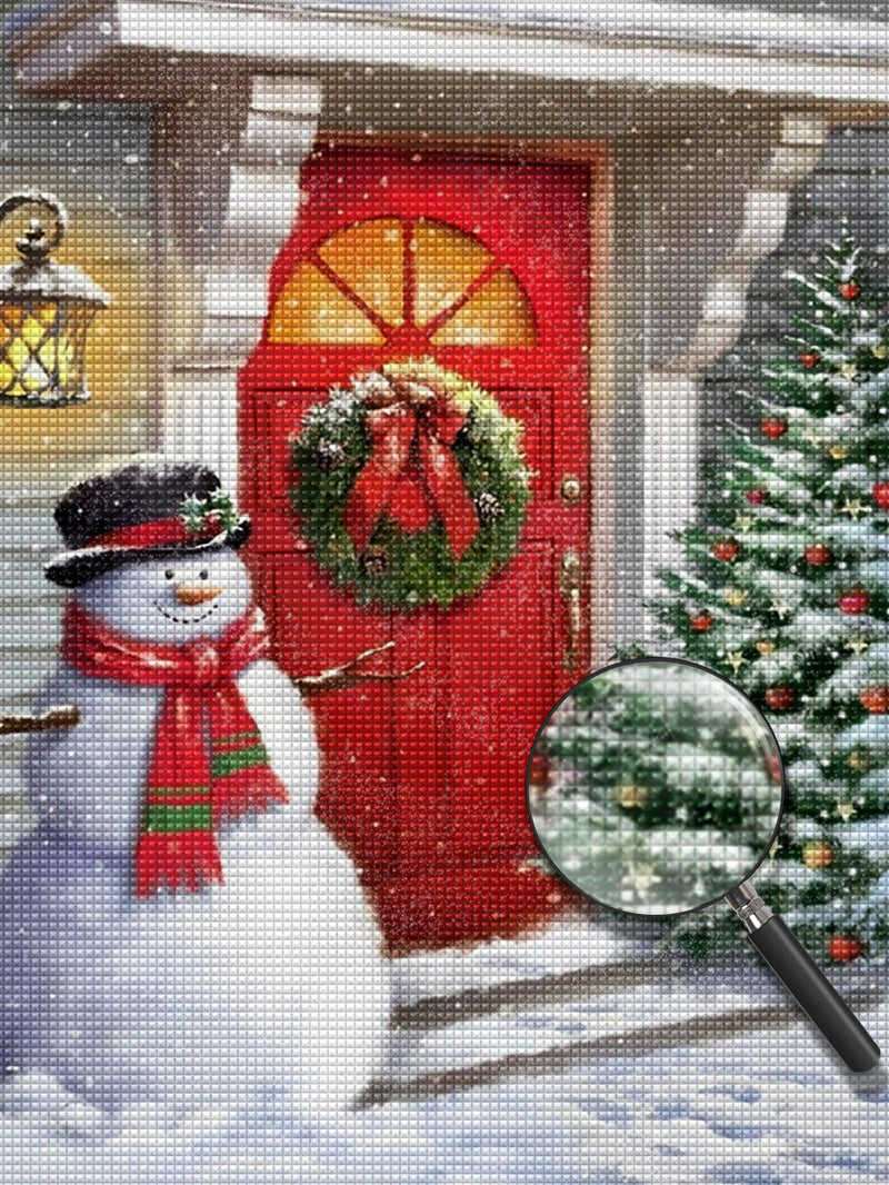 Devant la Porte de Noël Broderie Diamant