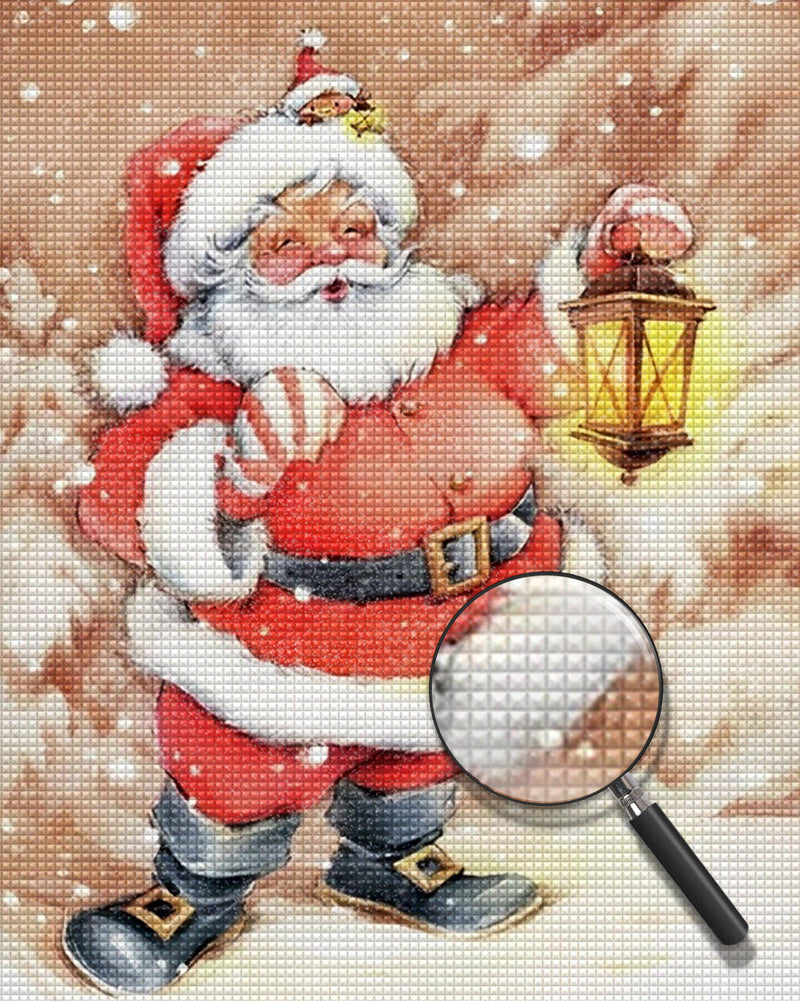 Père Noël Cartoon Broderie Diamant