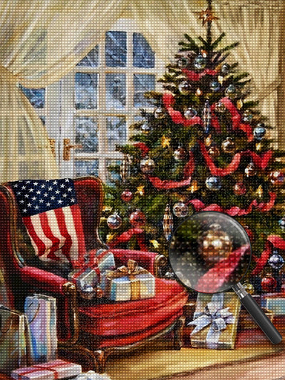 Fête de Noël aux Etats-Unis Broderie Diamant