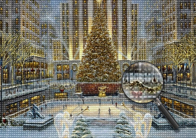 Le Rockefeller Center de Noël Broderie Diamant