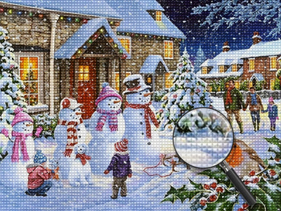 Famille de Noël Fête Broderie Diamant