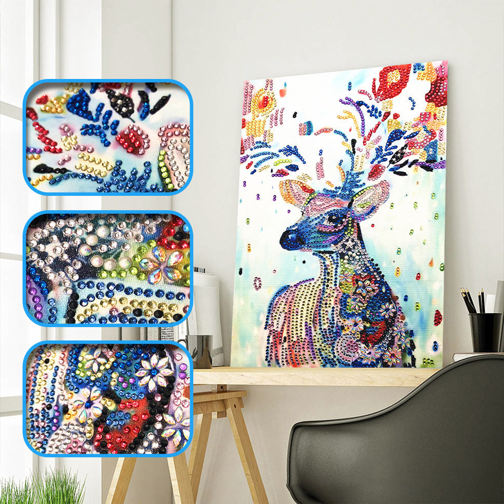 Forme Spéciale Cerf Animal Broderie Diamant DPDEERH002