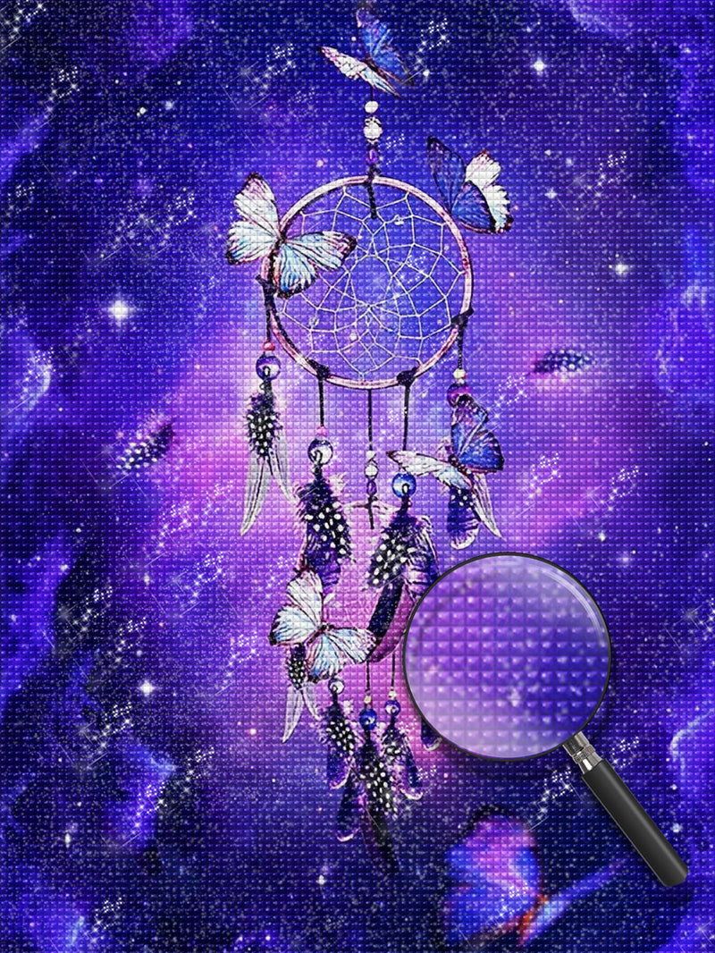 Attrape-Rêves et Ciel Violet Broderie Diamant
