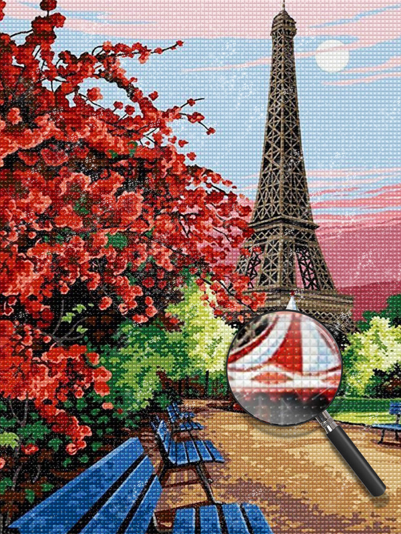 Tour Eiffel Dessinée Broderie Diamant