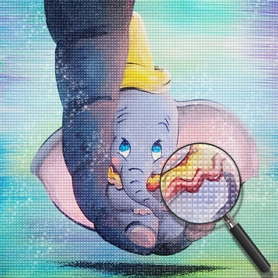 Mignon Bébé Éléphant à Grandes Oreilles Cartoon Broderie Diamant