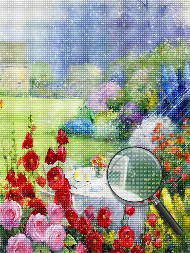 Jardin et Soleil Broderie Diamant