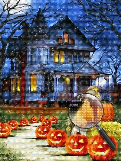 Halloween à la Maison Hantée Broderie Diamant