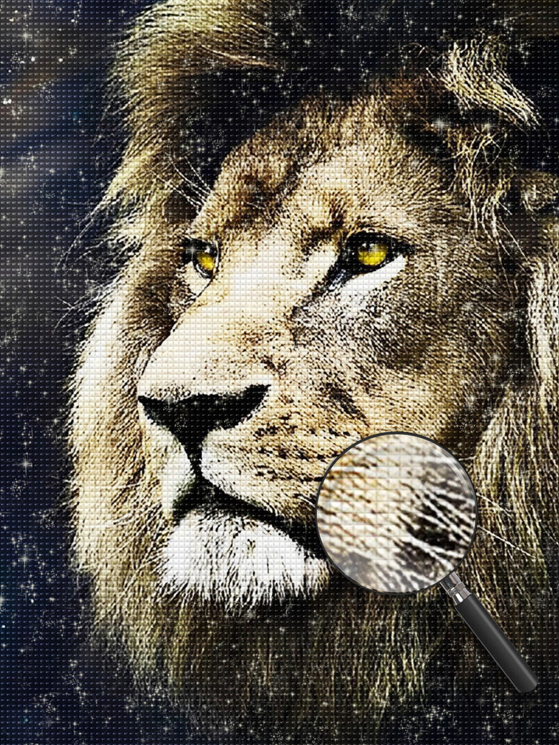 Rroi de Tous les Bêtes Lion Broderie Diamant