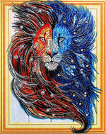 Forme Spéciale Lion Animal Broderie Diamant DPLIONH002
