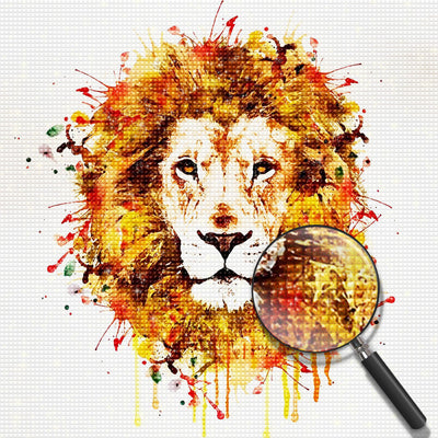 Lion Peinture à l'Huile Broderie Diamant