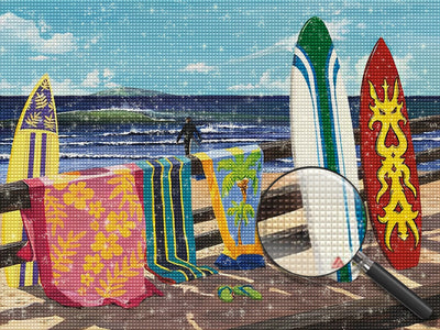 Cabanes de Surf Broderie Diamant
