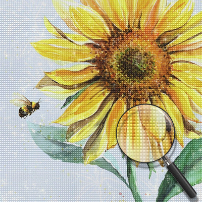 Tournesol et Abeille Broderie Diamant