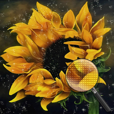 Tournesol Fleuri Incomplètement Broderie Diamant