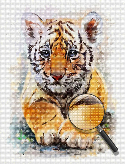 Petit Tigre du Bengale Animal Broderie Diamant