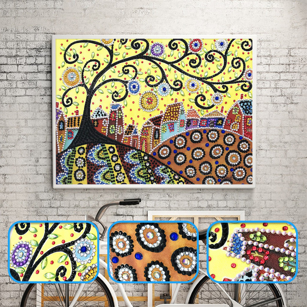 Forme Spéciale Arbre Plante Broderie Diamant DPTREEW001