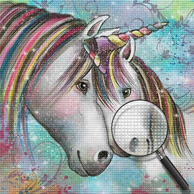 Mère Licorne et Son Bébé Broderie Diamant