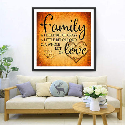 Famille et Amour Orange Broderie Diamant