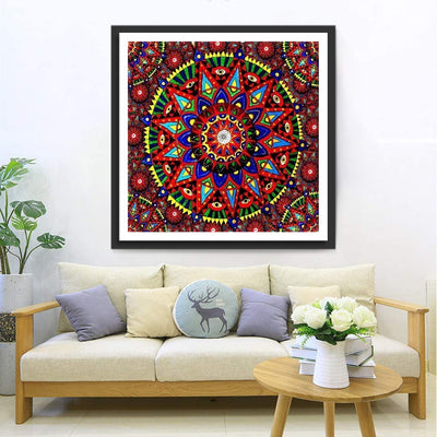 Mandala Rouge Broderie Diamant