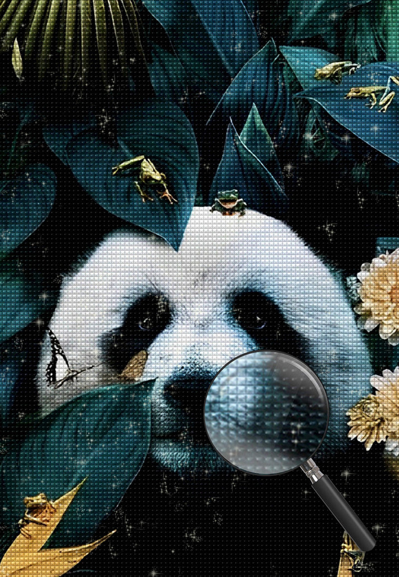 Panda, Papillon et Grenouilles Broderie Diamant