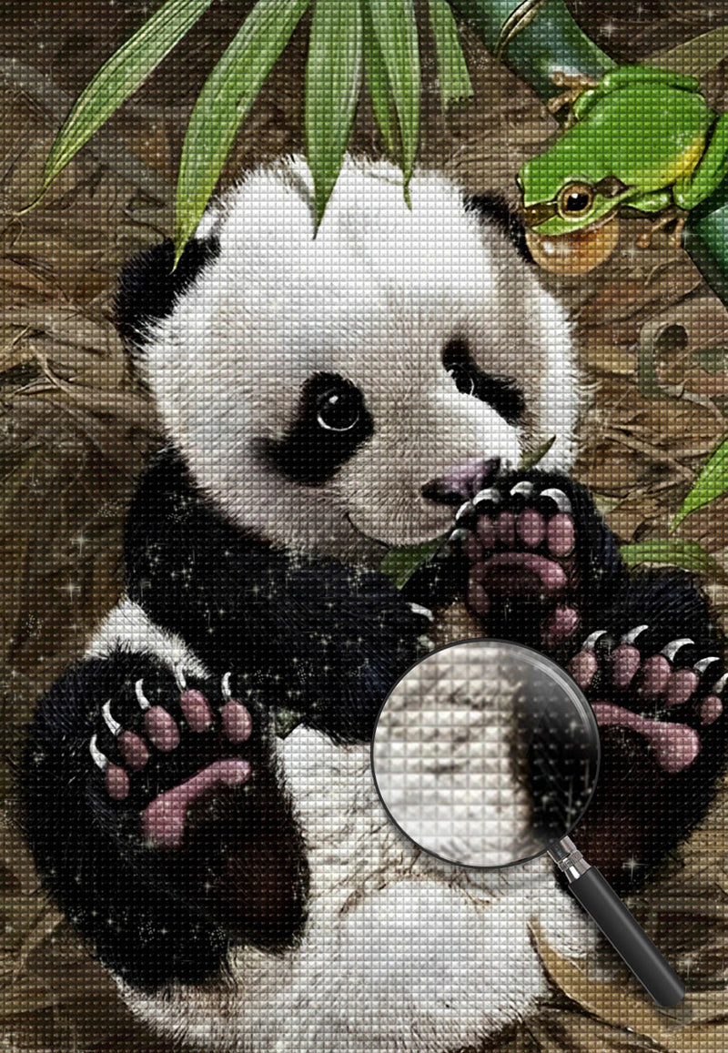 Panda et Grenouille Broderie Diamant