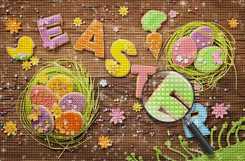 Panneau Décoratif de Pâques Broderie Diamant