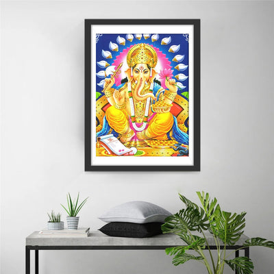 Ganesh Doré Broderie Diamant