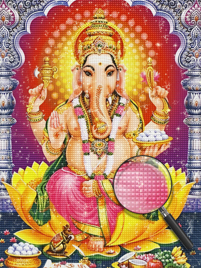 Ganesh dans l'Hindouisme Broderie Diamant