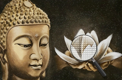 Lotus et Bouddha Broderie Diamant