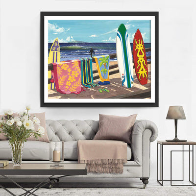Cabanes de Surf Broderie Diamant
